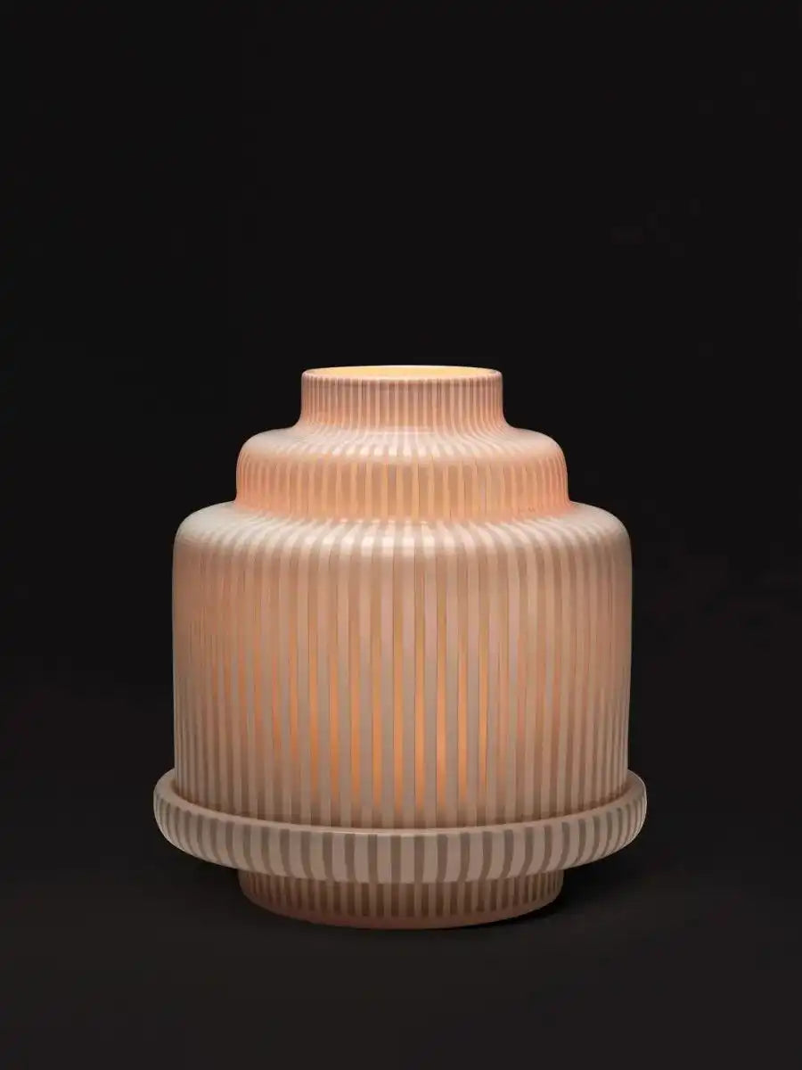 White Pyramid candle holder - For classic candles